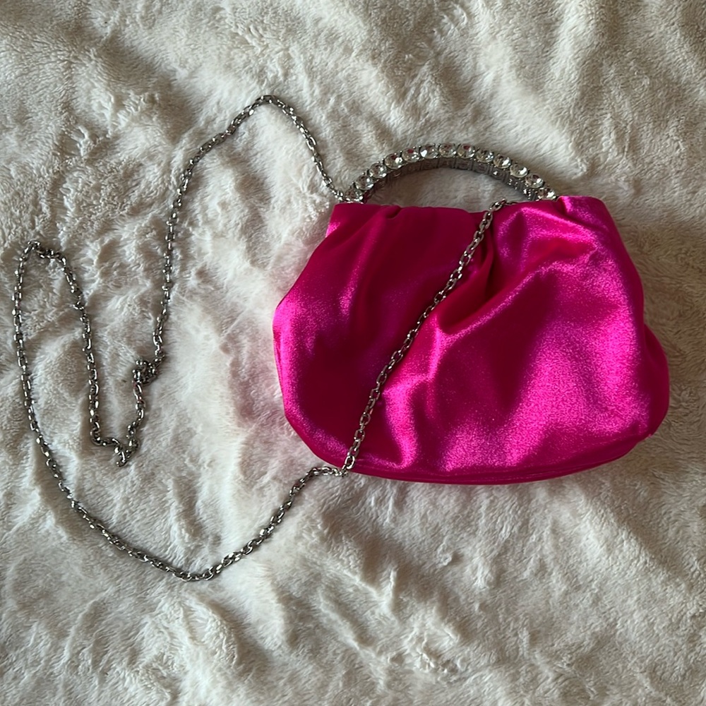 Pink Badazzled Crossbody bag w/ Dust bag attachment